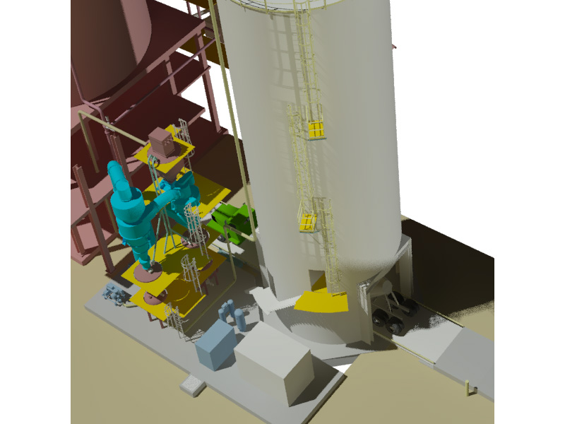 Rendering, 3D CAD, Product Storage Silo, Classifier