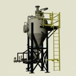 3D model of pressure vessel used in pneumatic conveying of bulk materials and powders